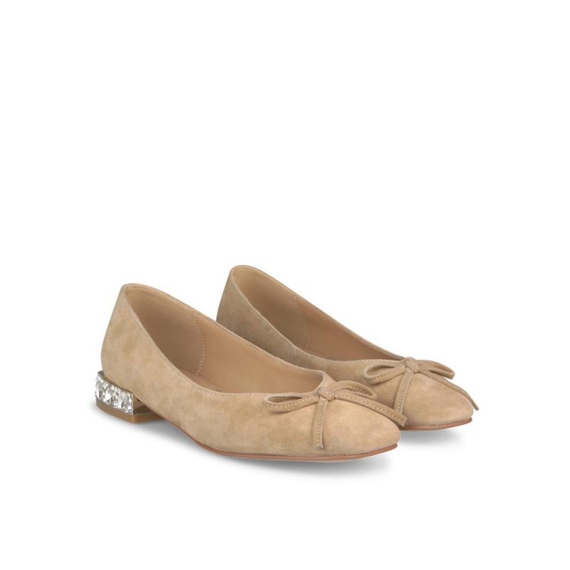 Ballerine Alma En Pena Cuir With Bow Bleu Marine Femme | XMT-71127936